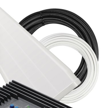 SureCall® Fusion4Home® Yagi/Panel Cell Phone Signal Booster Kit with Upgraded RG-11 Cable