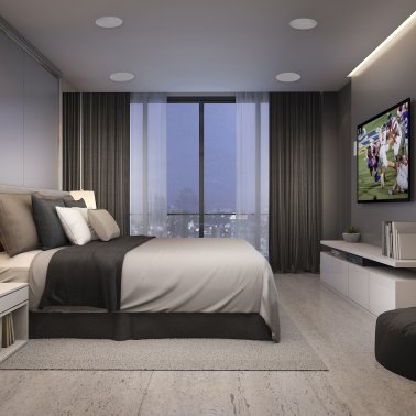 Proficient® Audio 6-1/2-In. 100-Watt Protege C626 2-Way In-Ceiling Speaker Pair with Graphite Woofer and Pivoting Silk-Dome Tweeter, 8 Ohms