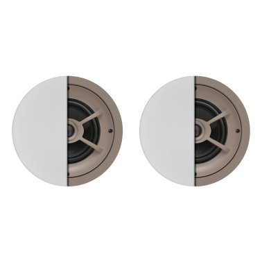 Proficient® Audio 6-1/2-In. 100-Watt Protege C626 2-Way In-Ceiling Speaker Pair with Graphite Woofer and Pivoting Silk-Dome Tweeter, 8 Ohms