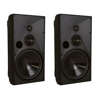 Proficient® Audio AW830 175-Watt 8-In. Outdoor 3-Way Speaker Set (Black)