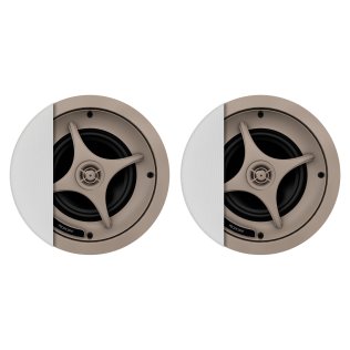 Proficient® Audio 6-1/2-In. 100-Watt Protege C635 2-Way In-Ceiling Speaker Pair with Aluminum Woofer and Pivoting Titanium-Dome Tweeter, 8 Ohms
