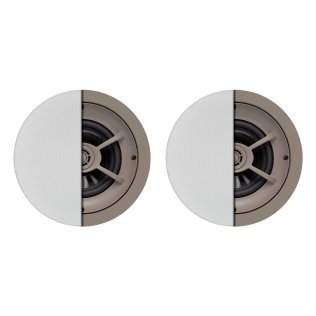 Proficient® Audio 6-1/2-In. 125-Watt Protege C641 2-Way In-Ceiling Speaker Pair with Graphite Woofer and Pivoting Aluminum-Dome Tweeter, 8 Ohms