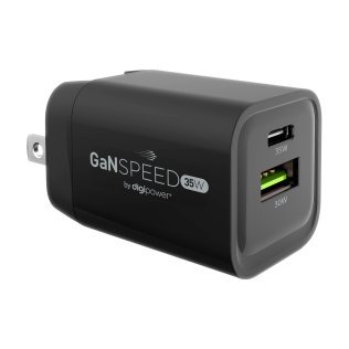 DIGIPOWER® 35-Watt GaN Speed USB-C® and USB-A Wall Charger
