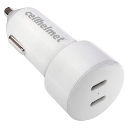 cellhelmet® 20-Watt Dual-Port USB-C® Power Delivery Car Charger