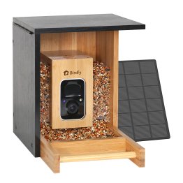 Birdfy® Feeder Bamboo Mini with Camera, Solar Panel, and Free AI Lifetime Subscription