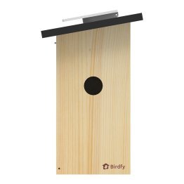Birdfy® Nest Ebony Birdhouse with Camera, Solar Panel, and AI by Subscription