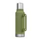 Outdoors Professional Stainless-Steel Termo Classic Vacuum Bottle with Carry Handle (47 Oz.; Green)