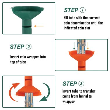 Nadex Coins™ 252 Coin Wrappers with Coin-Sorter Tubes