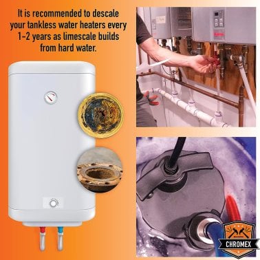 Chromex Tankless Water Heater Flushing Kit—Just Add Vinegar or Your Own Descaler Solution