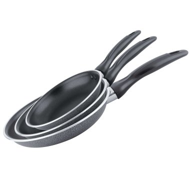 Brentwood® BFP-37911 7-In., 9-In., and 11-In. Aluminum Nonstick Induction Frying Pan Set, Black