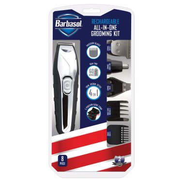 Barbasol® Rechargeable 7-Piece All-in-1 Men’s Grooming Kit