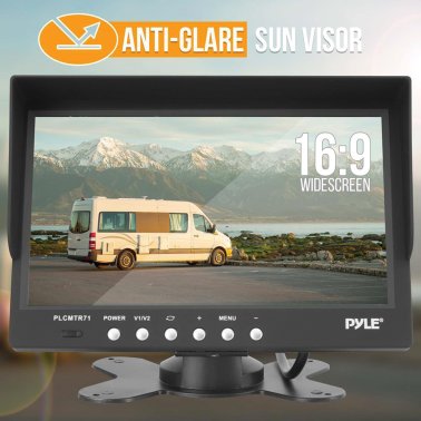 Pyle® Commercial-Grade Backup Camera System with 7" Monitor and Weatherproof Camera with IR Night Vision