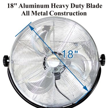 Optimus F-4205 3-Speed 120-Watt 20-In. Industrial-Grade High-Velocity Oscillating Stand Fan