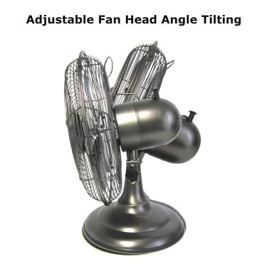 Optimus F-6212A 3-Speed 60-Watt 12-In. Portable Retro Oscillating Table Fan