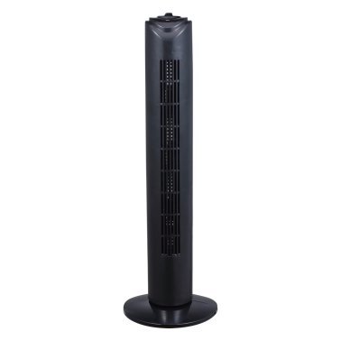 Optimus F-8449 3-Speed 60-Watt 32-In. Portable Oscillating Tower Fan with Timer (Black)