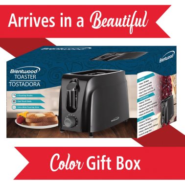 Brentwood® Cool-Touch 2-Slice Toaster (Black)