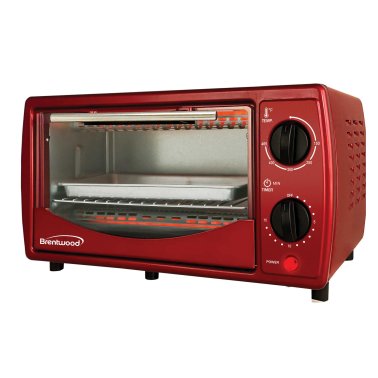 Brentwood® 4-Slice Toaster Oven (Red)