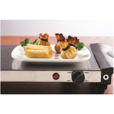 Brentwood® 180-Watt 4.5-Qt. 3-Pan Buffet Server and Warming Tray, Silver