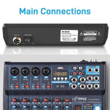 Pyle® 8-Channel Bluetooth® Pro Audio DJ Sound Mixer