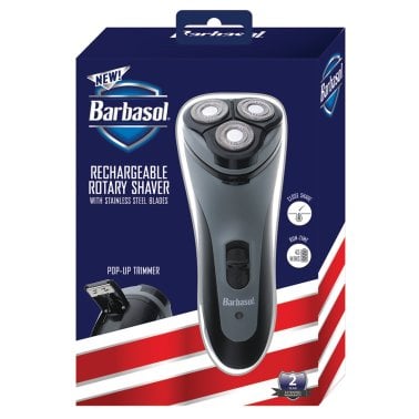 Barbasol® Men's Rechargeable Dry Rotary Shaver with Pop-up Trimmer
