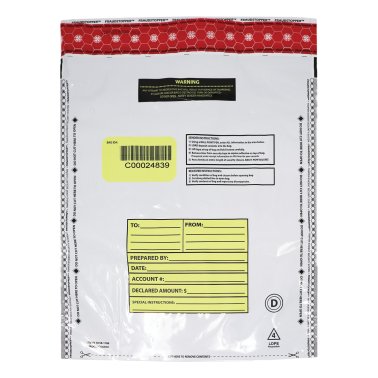 Nadex Coins™ Tamper-Evident 9-In. x 12-In. Opaque FRAUDSTOPPER™ Bank Deposit Bags (100 Pack)