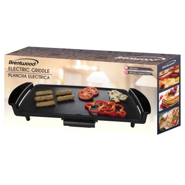 Brentwood® Nonstick 9-In. x 18-In. Electric Griddle with Drip Pan, Black
