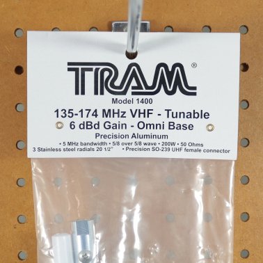 Tram® 200-Watt 136 MHz to 174 MHz 6-dBd-Gain Aluminum Base Antenna with 50-Ohm UHF SO-239 Connector, 10 Feet