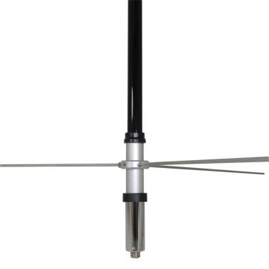 Tram® 200-Watt Dual-Band 3-Section Fiberglass Base Antenna with 50-Ohm UHF SO-239 Connector, 17-Ft. Tall (Black)