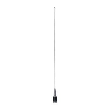 Browning® 200-Watt Pretuned Wide-Band 144 MHz to 174 MHz 2.4-dBd-Gain VHF Silver Antenna with Spring and NMO Mounting