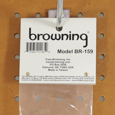 Browning® 200-Watt 133 MHz to 180 MHz 2.4-dBd-Gain VHF Antenna with NMO Mounting