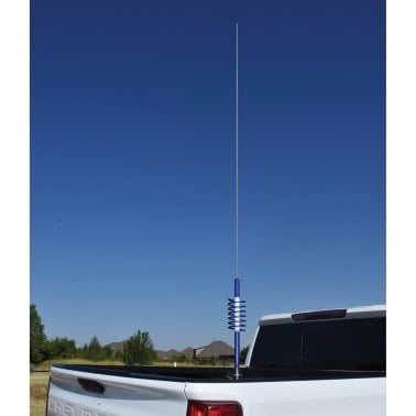 Tram® WC-6 2,000-Watt WILDCAT Trucker CB Antenna with 6-In. Anodized Aluminum Shaft with Extremely Low SWR and Long-Distance Transmit/Receive (Blue)