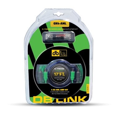 DB Link® X-Treme Green Series 4-Gauge Amp Installation Kit with 80-Amp ANL Fuse