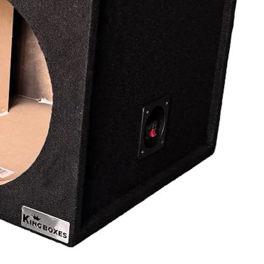 King Boxes D12V 12-In. Double-Speaker Single-Port Black Carpeted Enclosure