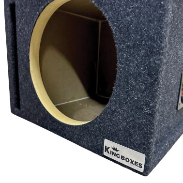 King Boxes S10V 10-In. Single-Speaker Ported Black Carpeted Enclosure