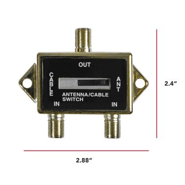 RCA 2-Way A/B Coaxial Cable Slide Switch