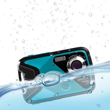 Minolta® MN30WP Waterproof 4x Digital Zoom 21 MP/1080p Digital Camera (Teal)