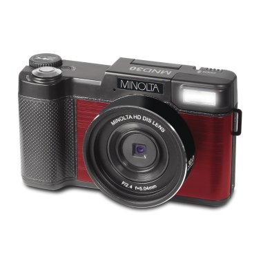 Minolta® MND30 4x Digital Zoom 30 MP/2.7K Quad HD Digital Camera (Red)