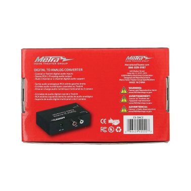 Metra® Digital TOSLINK®/Optical SPDIF to RCA Audio Converter