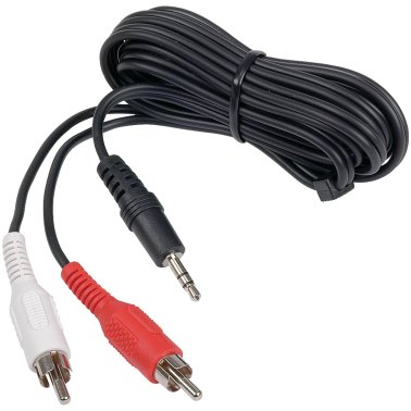 RCA 3.5-mm Male to 2 RCA-Male Stereo Audio Y-Adapter Cable, 3 Ft.