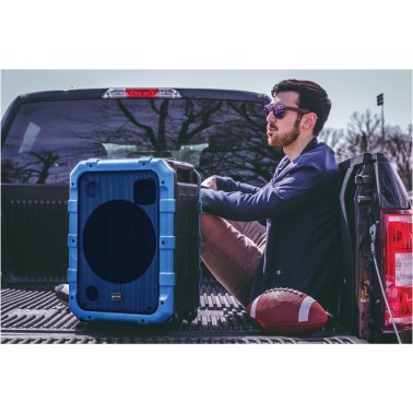 Gemini® MPA Series Portable Water-Resistant Bluetooth® Trolley Speaker with Lights and Remote, MPA-2400 (Blue)