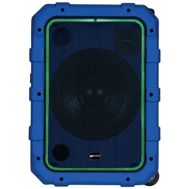 Gemini® MPA Series Portable Water-Resistant Bluetooth® Trolley Speaker with Lights and Remote, MPA-2400 (Blue)