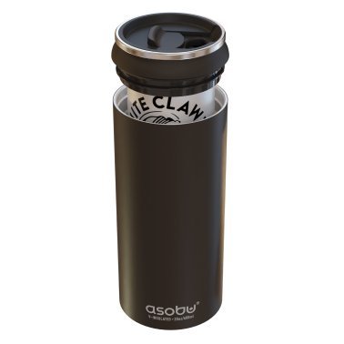 ASOBU® FC4G Double-Walled Vacuum-Insulated Stainless Steel Multi-Can Cooler Sleeve with Reusable Pocket Straw (Black)