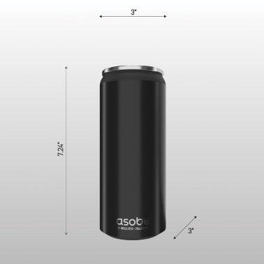 ASOBU® FC4G Double-Walled Vacuum-Insulated Stainless Steel Multi-Can Cooler Sleeve with Reusable Pocket Straw (Blue)