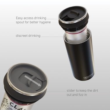 ASOBU® FC4G Double-Walled Vacuum-Insulated Stainless Steel Multi-Can Cooler Sleeve with Reusable Pocket Straw (White)