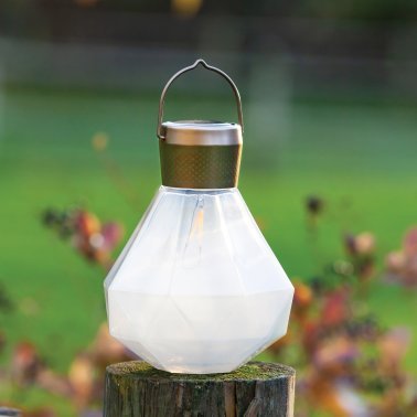 Allsop® Home Garden 5.5-In. Gem Light Glass Solar Lantern