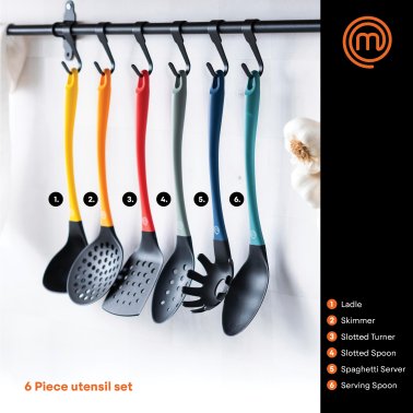 MasterChef® 6-Piece Colored Utensil Set