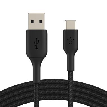 Belkin® BOOST UP CHARGE™ Braided USB-C® to USB-A Cable, 6.6 Ft., Black