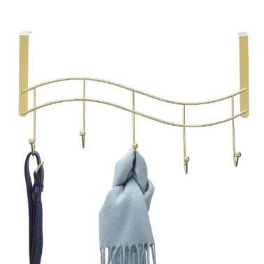 Better Houseware Brass Over-Door Hook Rack