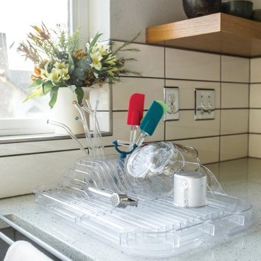 Better Houseware Dish Rack Set, Clear