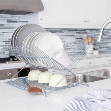 Better Houseware Extra-Large Metallic Folding Dish Rack